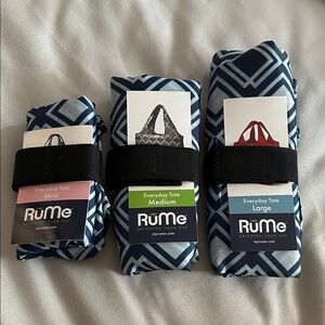 RuMe Blue Geometric Everyday Tote Set